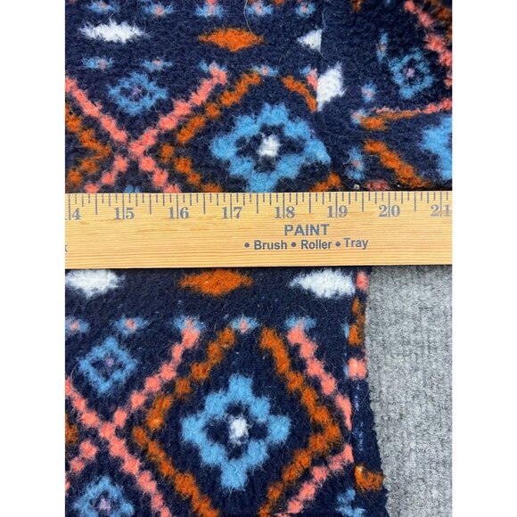 Old Navy Sweater Women's Small Navy Blue Orange Aztec Print Fleece Half Zip - Picture 5 of 7